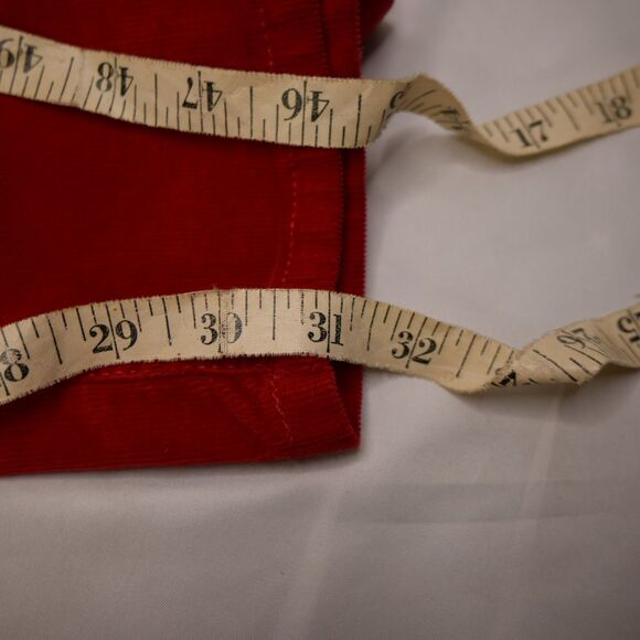 Talbots Womens 16 40x31 Red High Rise Straight Leg Corduroy Jeans Pants - Picture 5 of 7